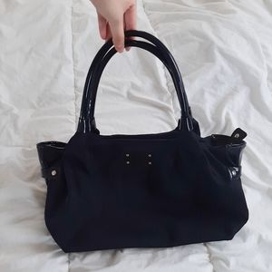 kate spade black purse w/ polka dots